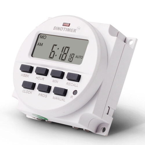 LCD Digital 12V DC/AC 1.6 inch Timer Electric Controller 7 Days Programmable Time Switch Built-in UL listed Relay 2