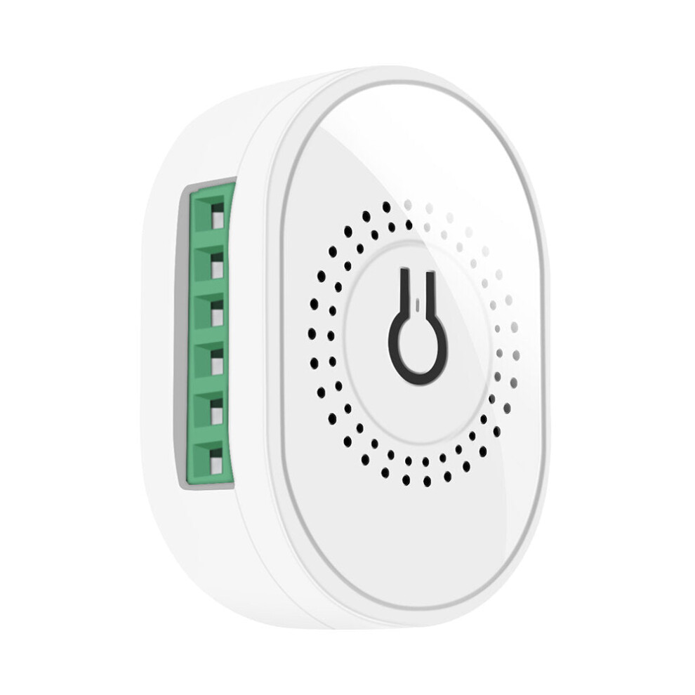 (White) 16A Smart Light Switch Module No Neutral Wire And Neutral Wire Universal Mini Breakers 2 Way Control Smart Home Switch Works With Alexa Google Home