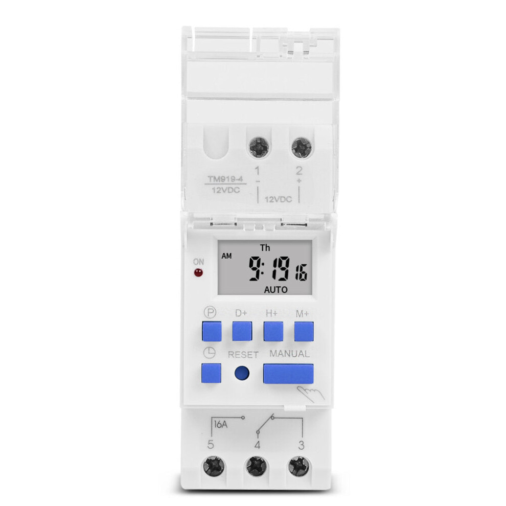 (4) Timer Switch Time Controller Automatic Cycle Timing Switch Output Replaceable Battery
