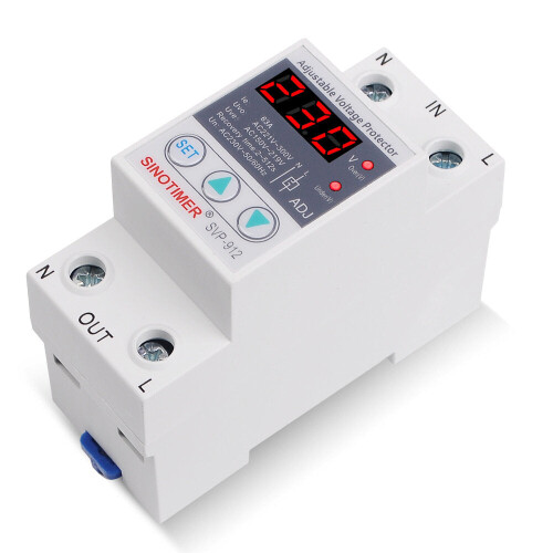 (80A) Automatic Reconnect House Surge Protector 40A 63A 80A DIN Rail Adjustable Protection Relay 2