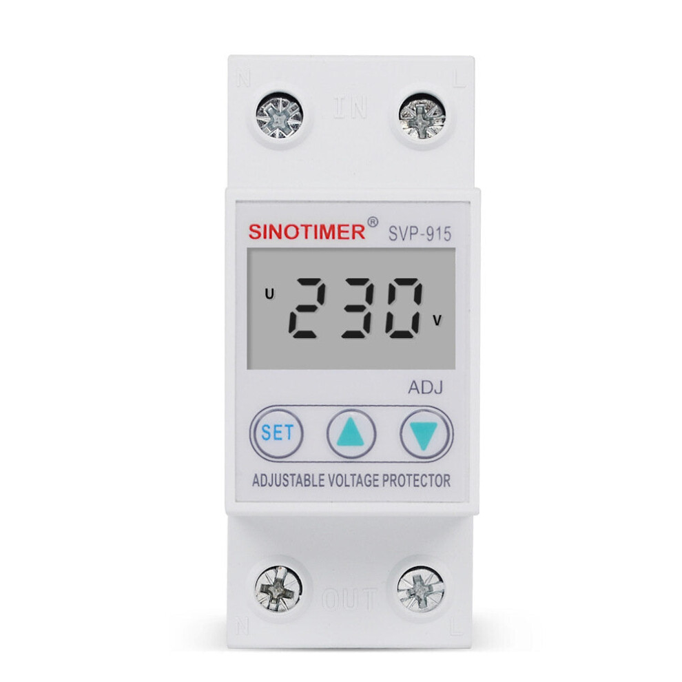 (63A) Single-Phase Self-Recovery Intelligent Over And Under Voltage Protector Delay Lcd Large Scree 40A/63A 6112212106723