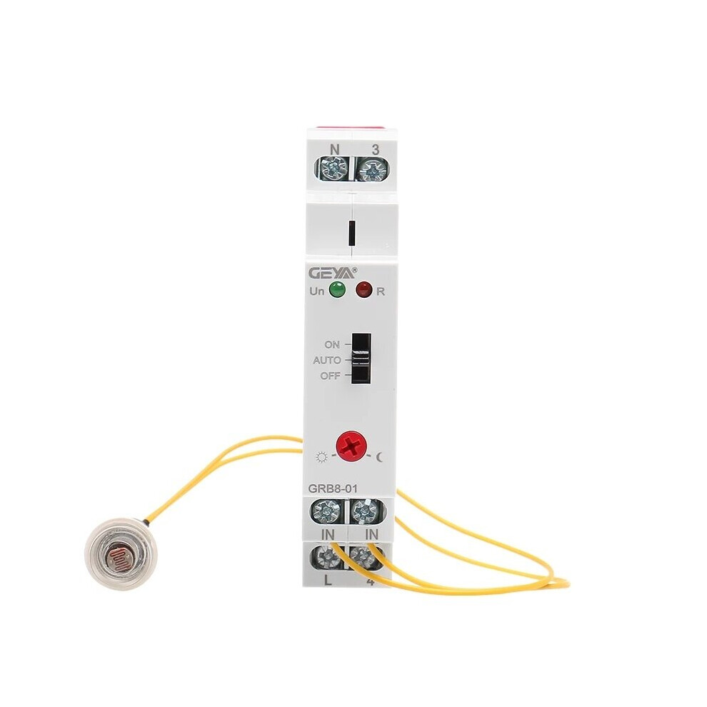 Din Rail Twilight Switch Auto ON OFF Photoelectric Timer Light Sensor Relay,AC110V-240V