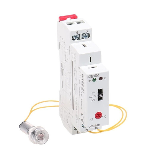 Din Rail Twilight Switch Auto ON OFF Photoelectric Timer Light Sensor Relay,AC110V-240V 2