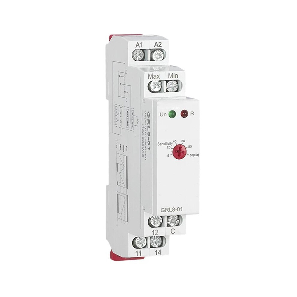 (GRL8-01) Water Level Controller 2 Level Mode Relay Liquid Monitoring Relay,AC/DC 24-240V