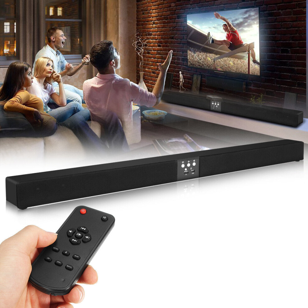 Bluetooth Soundbar Sound Wood 60W Speaker Home TV Theater 3D Player Soundbar Support TF Card Aux