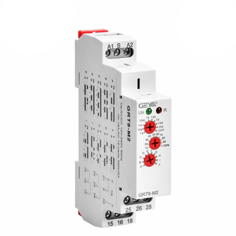 (M2 AC220V) Multifunction 16A Timer Relay with 10 Function Choices AC DC 12V 24V 220V 230V Time Relay