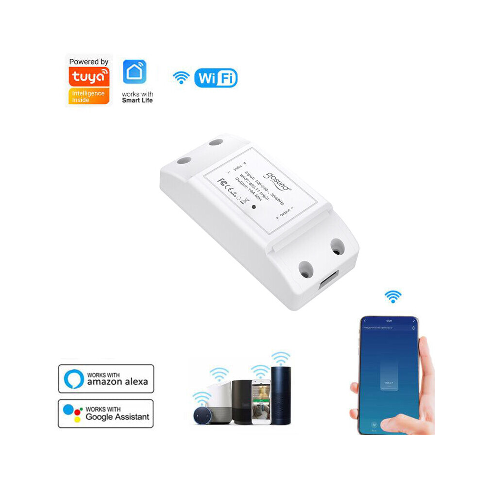 Smart WiFi Switch Module 10A DIY Remote APP Control Timing Voice Control Device Sharing Work with Alexa Google Assistant Smart Life