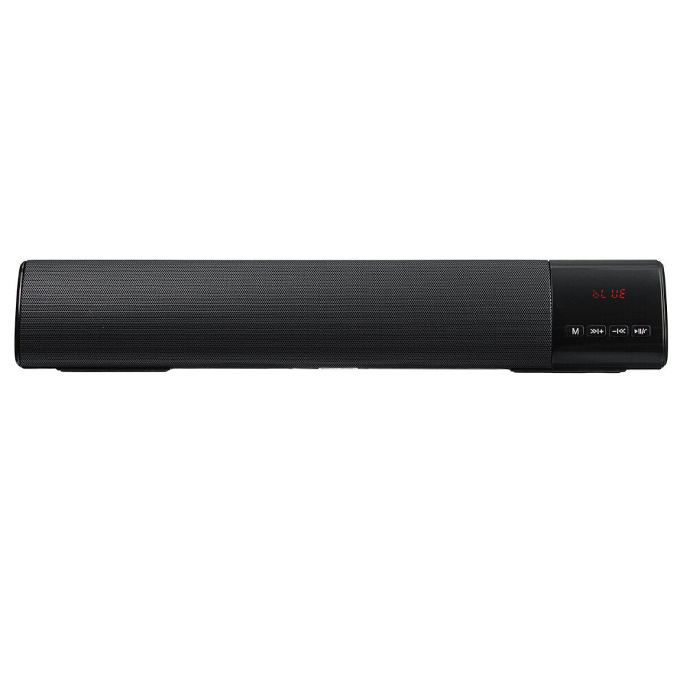 (Black) Wireless TV Bluetooth Sound Bar Home Theater Subwoofer Mini Soundbar Speaker 3D Sound Effects 360 Surround Sound