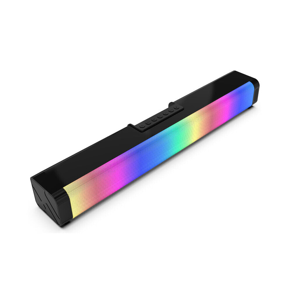 Bluetooth Speaker Soundbar Stereo Home 20W Theater Soundbar Rectangle RGB Colorful Bluetooth Speaker with Remote Control