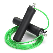 (Green) 3M Steel Wire Speed Skipping Rope Jumping Rope Adjustable Crossfit Fitnesss Exercise