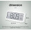(White) LCD Digital Wall Clock with Temperature, Humidity, and Time Display - Battery Powered Desktop Clock 5