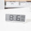(White) LCD Digital Wall Clock with Temperature, Humidity, and Time Display - Battery Powered Desktop Clock 7