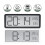 (White) LCD Digital Wall Clock with Temperature, Humidity, and Time Display - Battery Powered Desktop Clock 10
