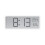 (White) LCD Digital Wall Clock with Temperature, Humidity, and Time Display - Battery Powered Desktop Clock 12