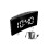 (White) LED Digital Alarm Clock with Mirror, USB Charging, Adjustable Brightness, 10 Music Options, and Memory Function 1