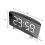 (White) LED Digital Alarm Clock with Mirror, USB Charging, Adjustable Brightness, 10 Music Options, and Memory Function 12