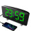 (White) LED Digital Alarm Clock with Mirror, USB Charging, Adjustable Brightness, 10 Music Options, and Memory Function 15