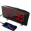 (White) LED Digital Alarm Clock with Mirror, USB Charging, Adjustable Brightness, 10 Music Options, and Memory Function 18