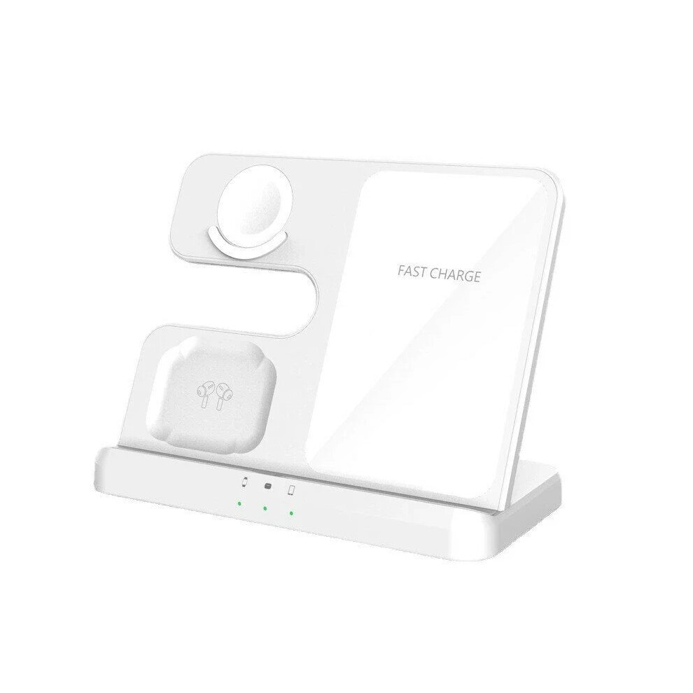 (White) Fast Qi Wireless Charger For Iphone, Samsung Galaxy S23, Smart Watch & Earphones White 1138392718513
