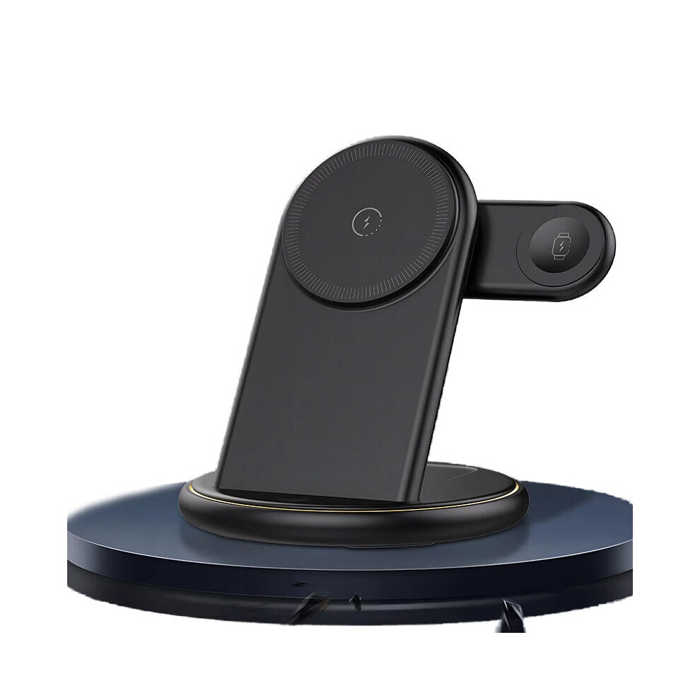 15W Magnetic Wireless Charger Stand: Fast Charging for iPhone 15/14/13, Samsung S24, AirPods, Apple Watch, Night Light