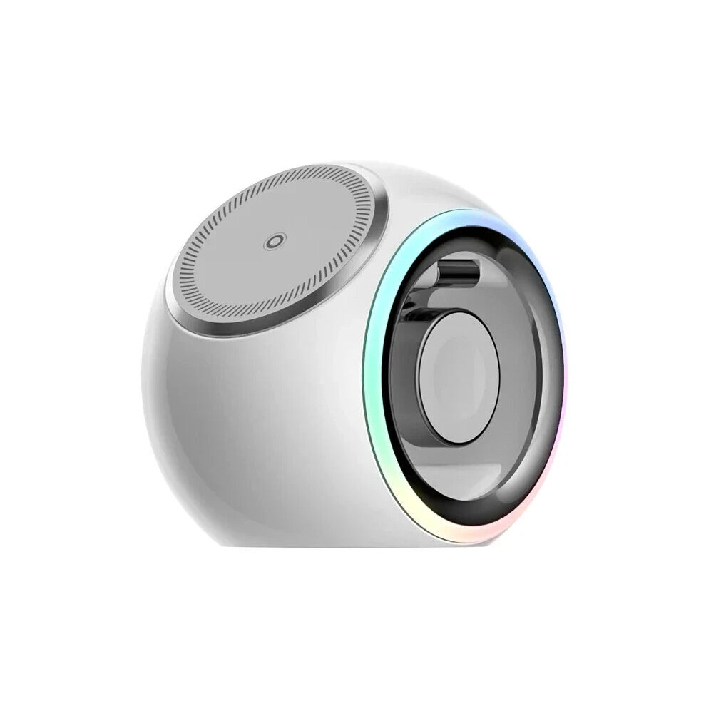 (White) 15W Rgb Wireless Charger Stand: Fast Charging For Iphone 15/14/13, Samsung S24, Apple Watch, Airpods White 1138392718674