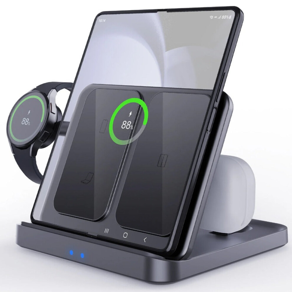 (F16a-Z Fold) 15W Foldable Wireless Charger For Iphone, Samsung, Apple Watch, Airpods 1138392718643