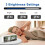 (White, Digital) USB-Rechargeable LED Mirror Digital Alarm Clock with Snooze Mode 10