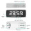(White, Digital) USB-Rechargeable LED Mirror Digital Alarm Clock with Snooze Mode 15