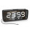 (White, Digital) USB-Rechargeable LED Mirror Digital Alarm Clock with Snooze Mode 19