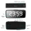 (White, Digital) USB-Rechargeable LED Mirror Digital Alarm Clock with Snooze Mode 6