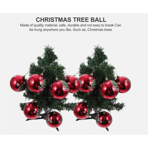Christmas Spirit: Red Tree Patterned Holiday Balls 2