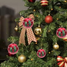 Christmas Spirit: Red Tree Patterned Holiday Balls