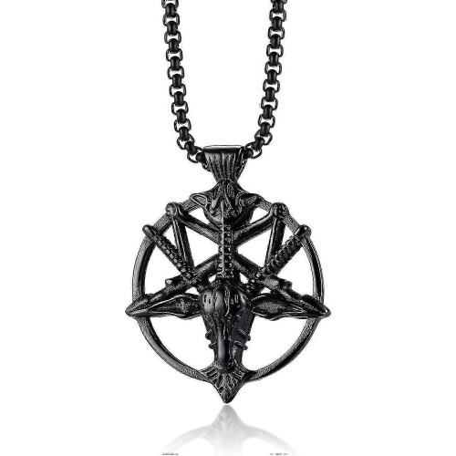 Satanic Kings Chain (ball chain, Style B) MEALGUET Satanic Necklace Sigil of Lucifer ...