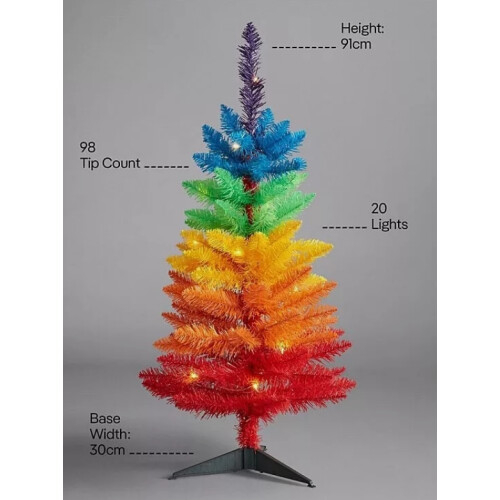 20 LED Lights Rainbow Christmas Tree, Pre-Lit, 3FT, Indoor Use 1