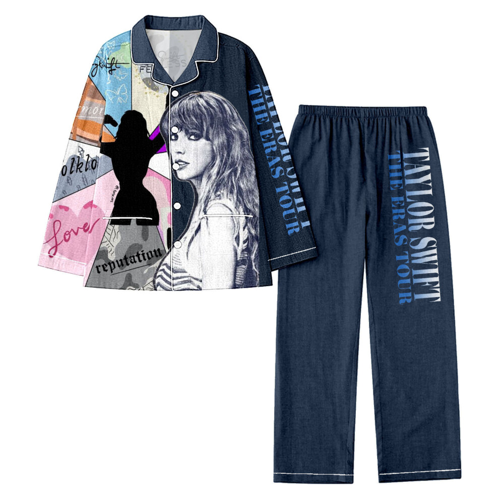 (02, S) Taylor Swift Christmas Pajamas Set Women 1989 Shirts And Pants Pjs Sets