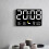 (White light) Large Digital Wall Clock with LED Display, Remote Control, Auto Brightness, Temperature, Humidity, Date, Week, 12/24H 3