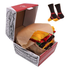 Hamburger Socks 3 Pairs Fast Food Funny Christmas Socks Fast Food Lovers Socks For Girls Boys Men Women