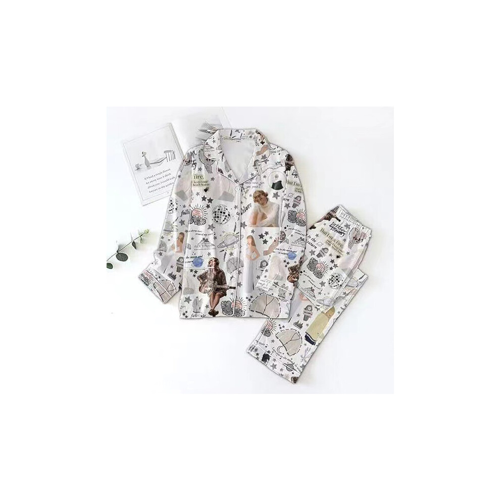 (06, M) Taylor Swift Christmas Pajamas Set Women 1989 Shirts And Pants Pjs Sets