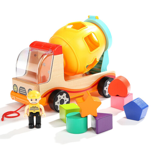 Blocks Truck Modeling Shape Cognitive Mixer Toys 1