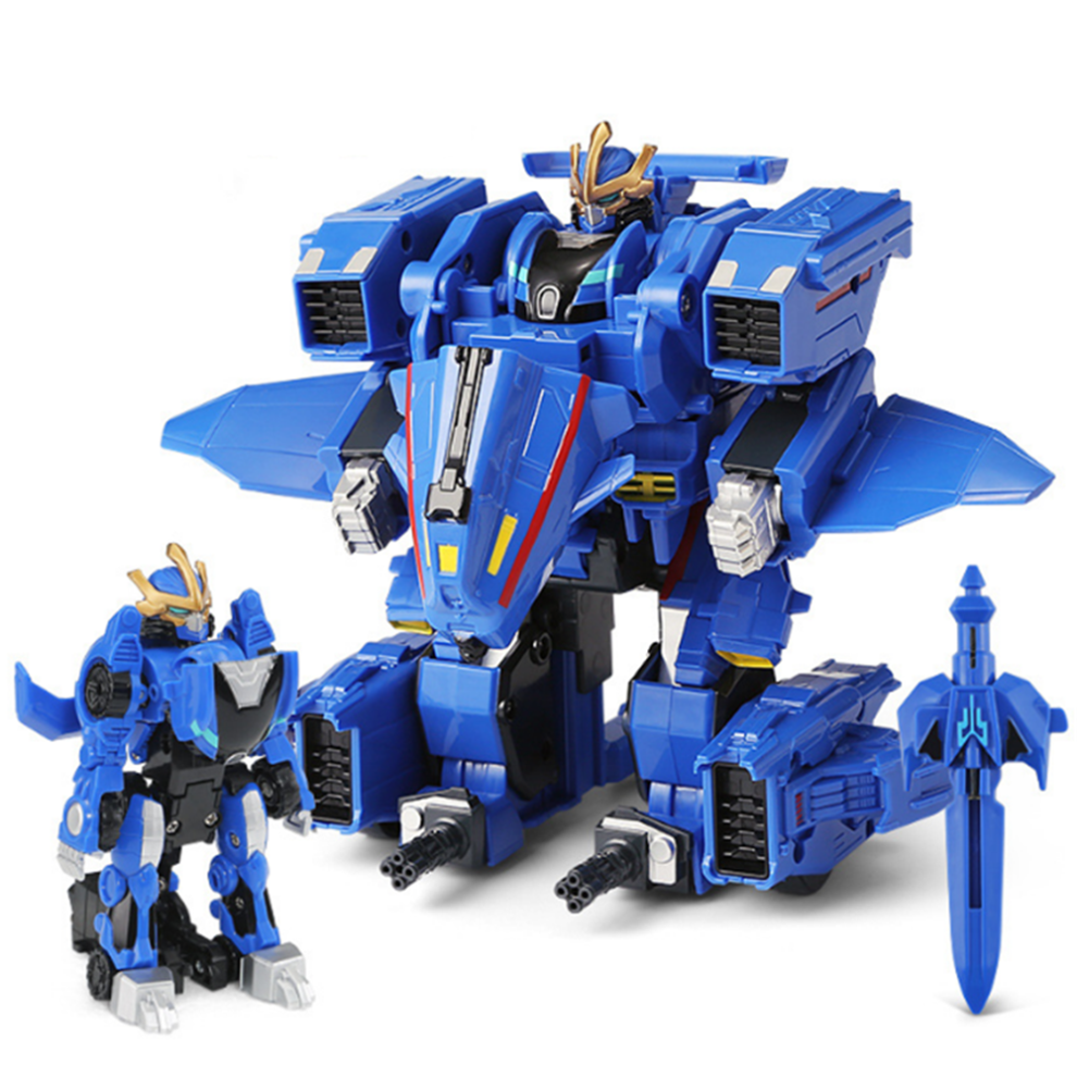 (Blue) Machine Transforms British League Alloy Ejection Deformation Fitted Robot Model Indoor Toys