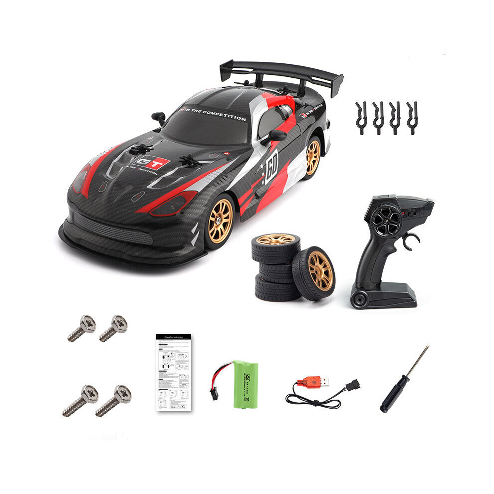 (Black) 1/16 2.4G 4WD Drift RC Car Vechicle Models Toy Full Proportional Control