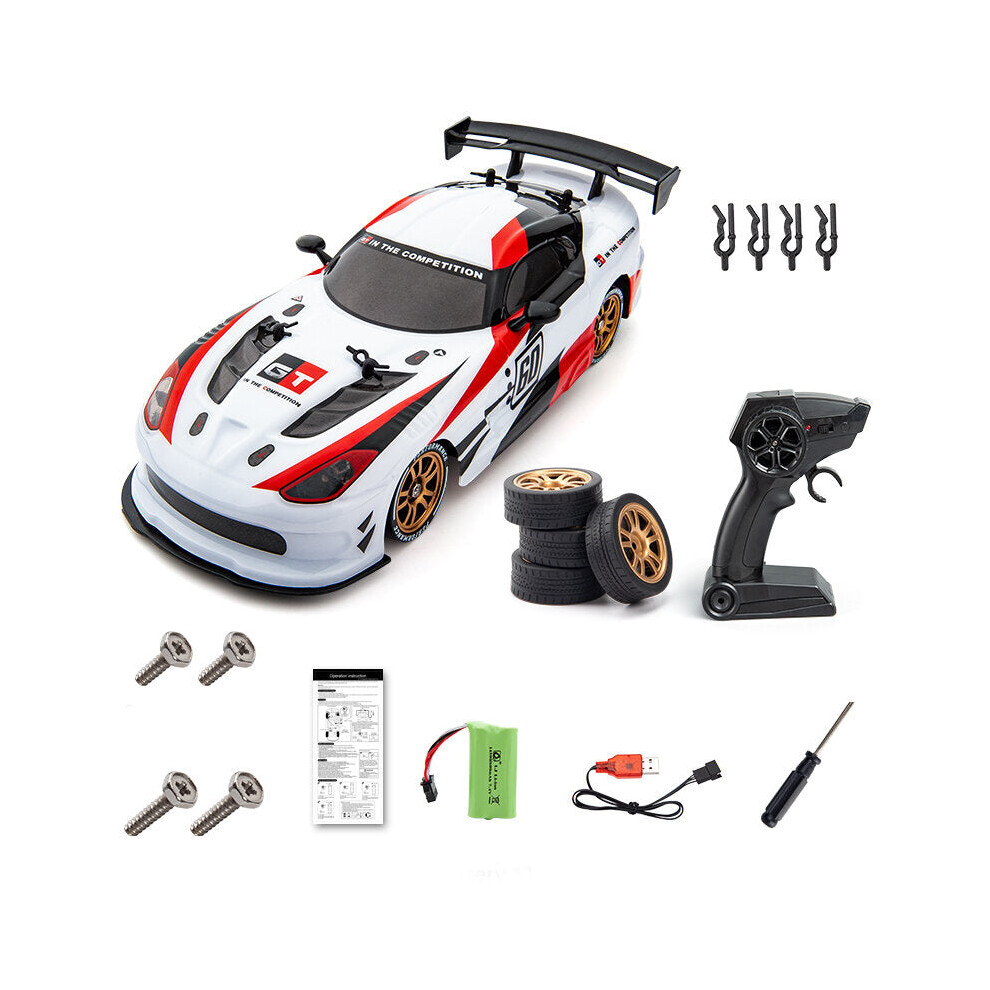 (White) 1/16 2.4G 4WD Drift RC Car Vechicle Models Toy Full Proportional Control