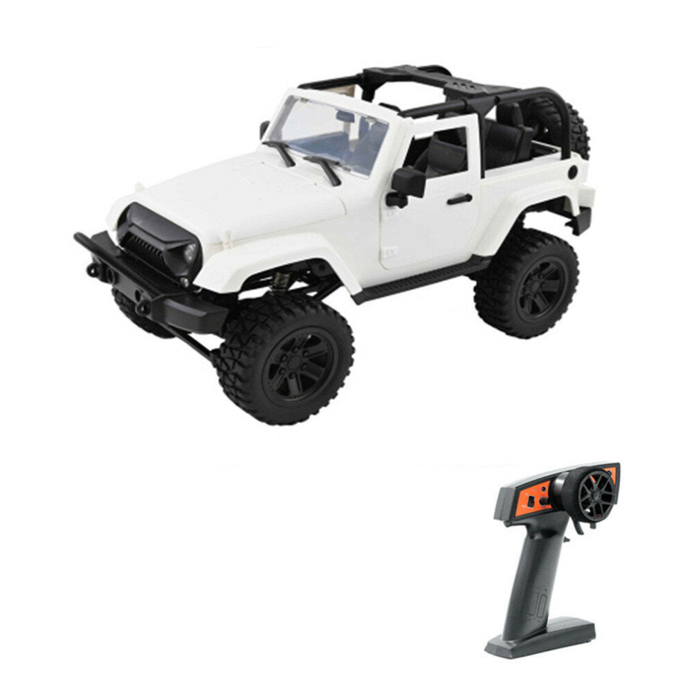 (White Tent) 1/14 RC Car 2.4G 4WD Off-Road RC Vehicles with LED Light Climbing RC Truck RTR Model for Jeep