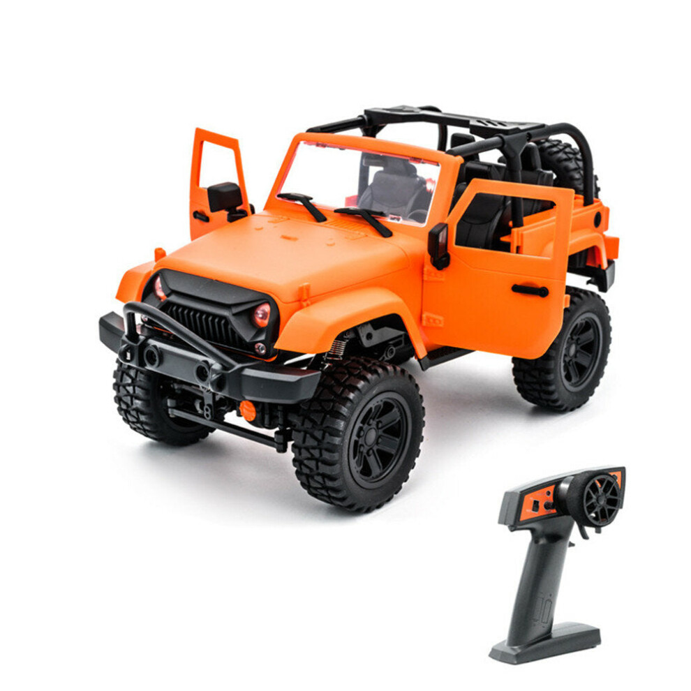 (Orange Tent) 1/14 RC Car 2.4G 4WD Off-Road RC Vehicles with LED Light Climbing RC Truck RTR Model for Jeep