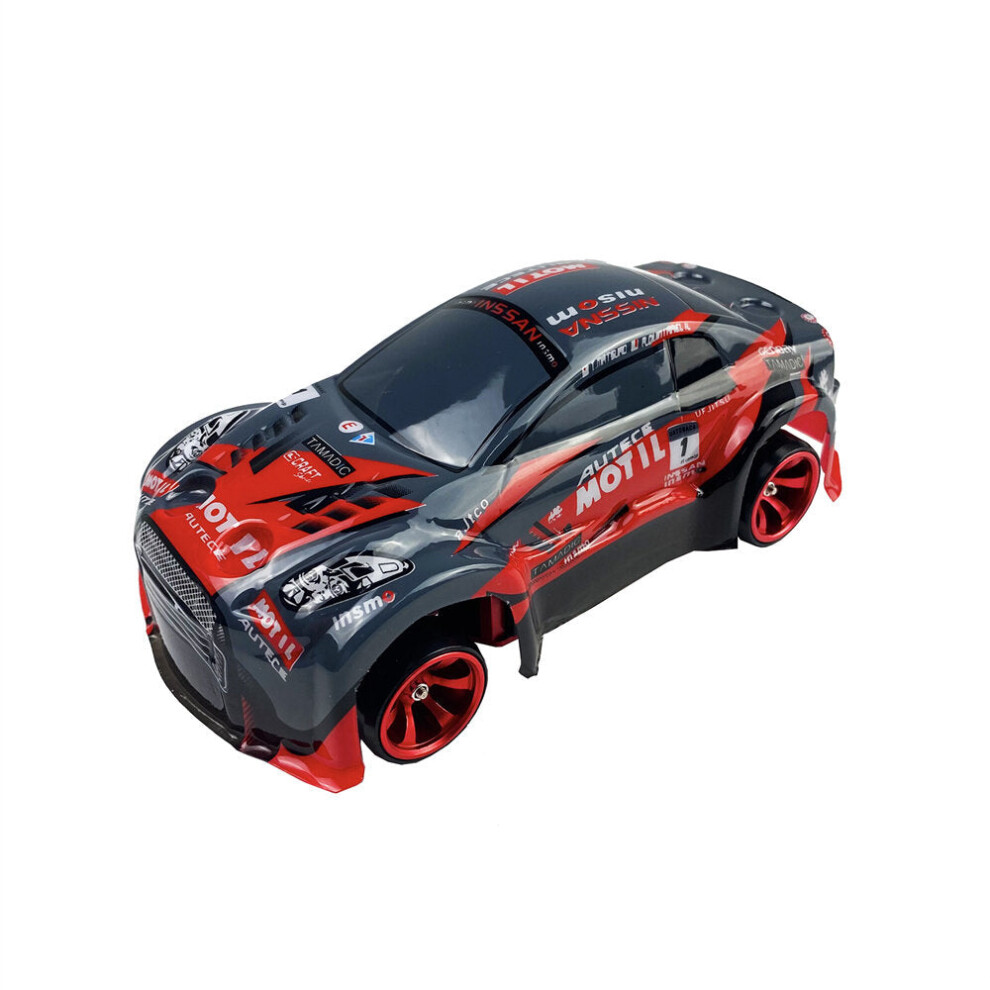 (Red) 4WD Mini Drift Speed Car Electric Model RC Racing Car ESC Brushed Version RTR Metal Frame Assembled