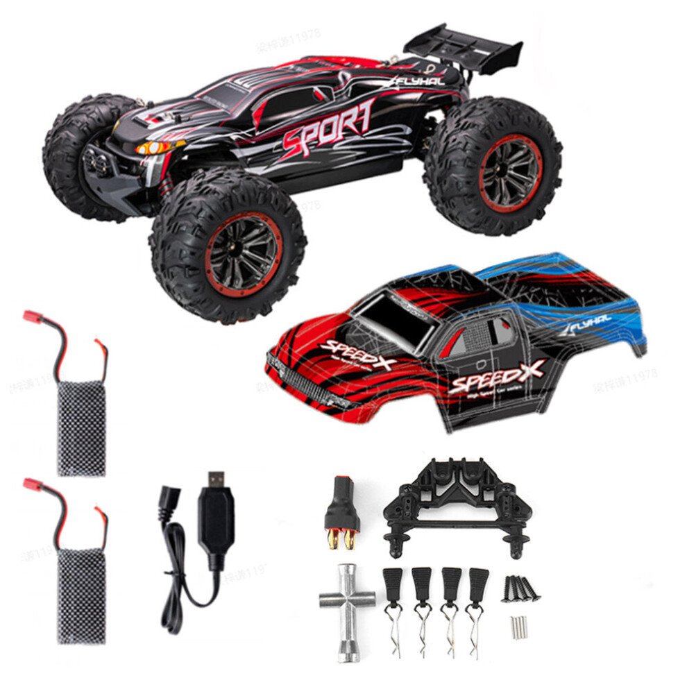 1/10 2.4G 4WD Brushless RC Car Two Battery Two Car Shell High Speed 60km/h Vehicle Models Toys