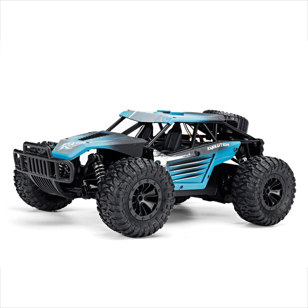 (Blue) 1/18 2.4G FPV RC Car RTR Full Proportional Control Vehicle Model With 4k Camera Two Battery