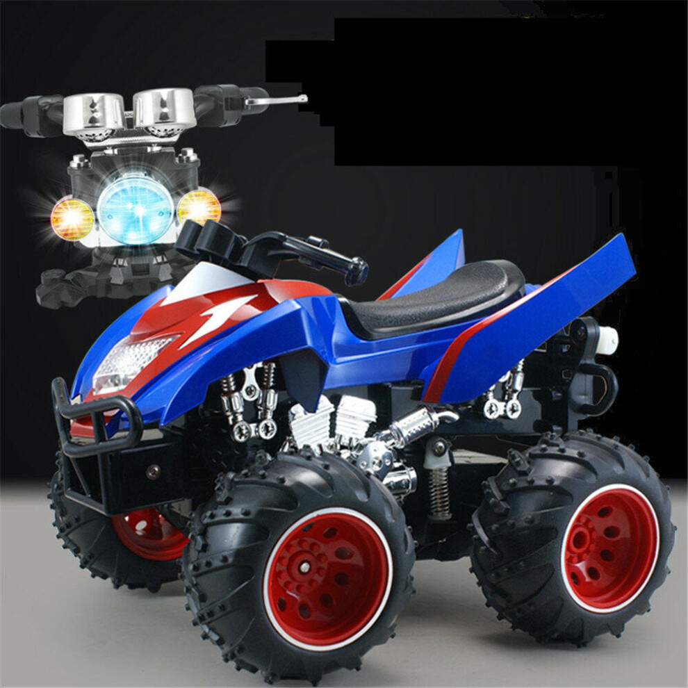 (Blue) 1/12 2.4G 4D Rc Motorcycle Simulation 360 Degree Rotation Car Model RTR