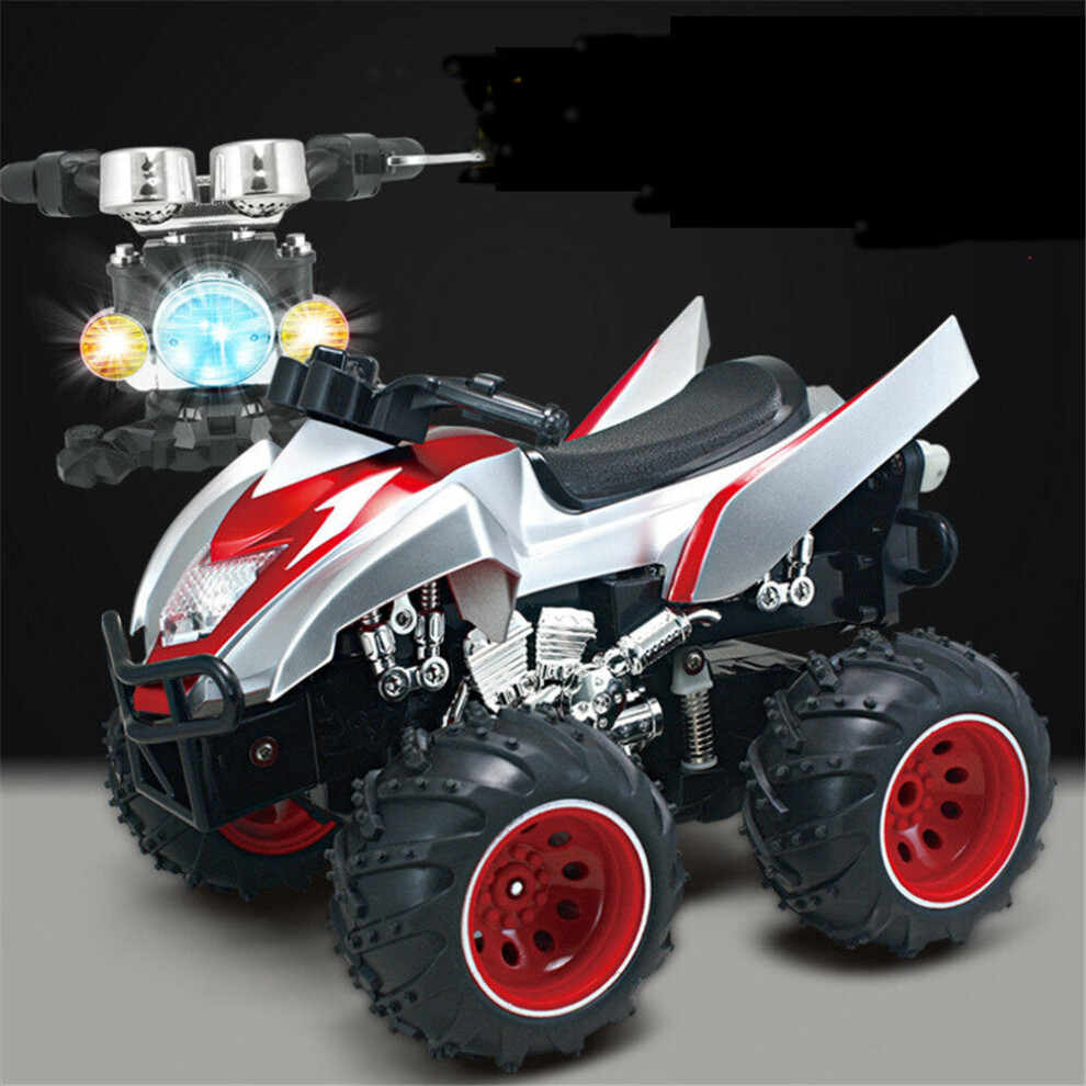 (Gray) 1/12 2.4G 4D Rc Motorcycle Simulation 360 Degree Rotation Car Model RTR