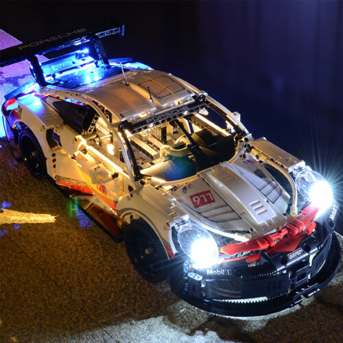DIY LED Light Lighting Kit ONLY For LEGO 42096 Technic 911 RSR Bricks+Remote Control 2